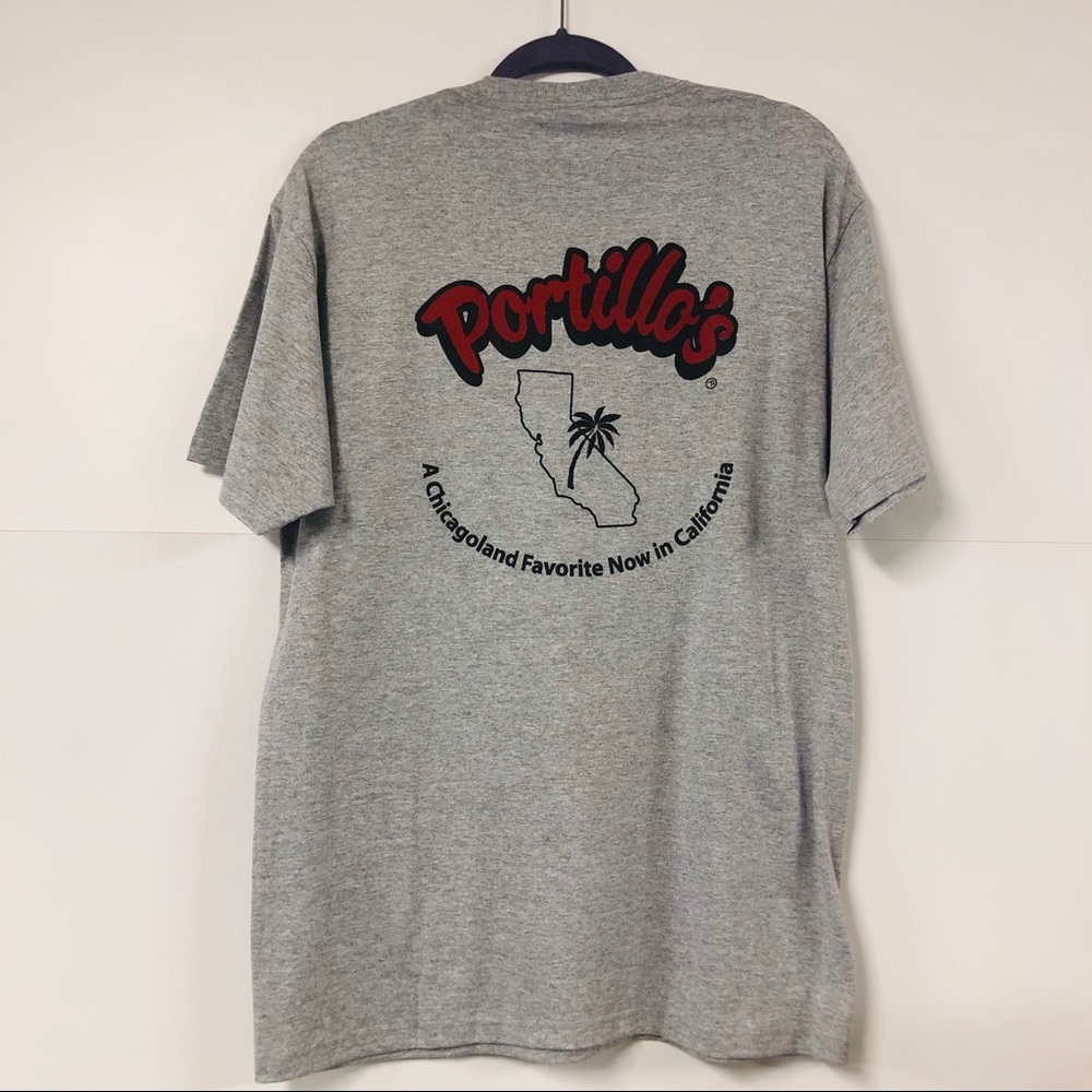 Portillos California Large Gray T-shirt